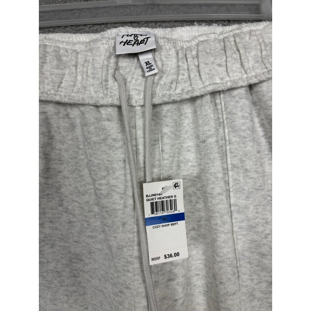 Planet Heart Juniors' Gray Fold over-Waistband Wide-Leg Sweatpants XL NWT's - Picture 5 of 7